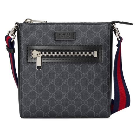 gucci black canvas crossbody bag.